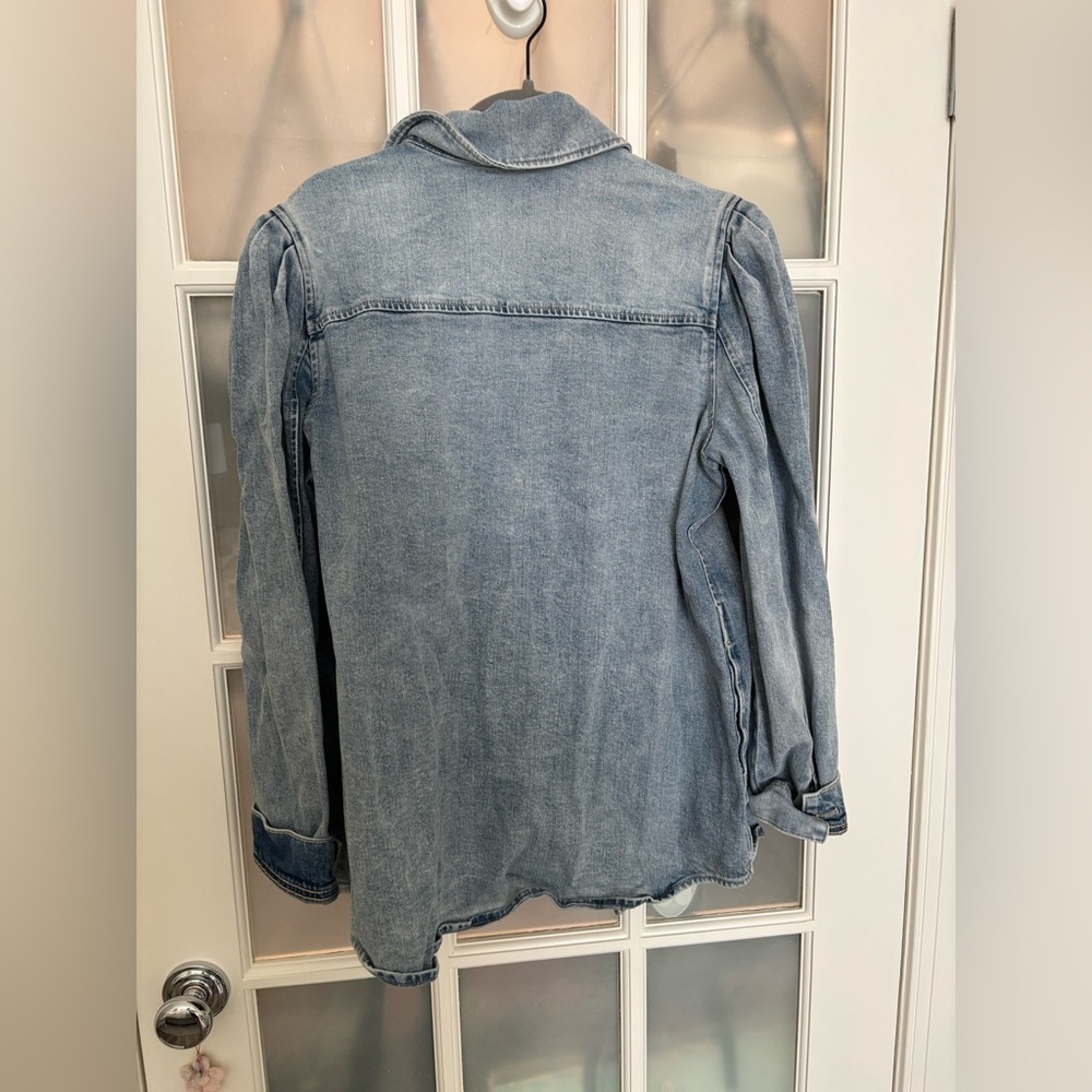 BRAND NEW Express Stylish Blue Denim Shirt Jacket. Size S - Picture 5 of 9